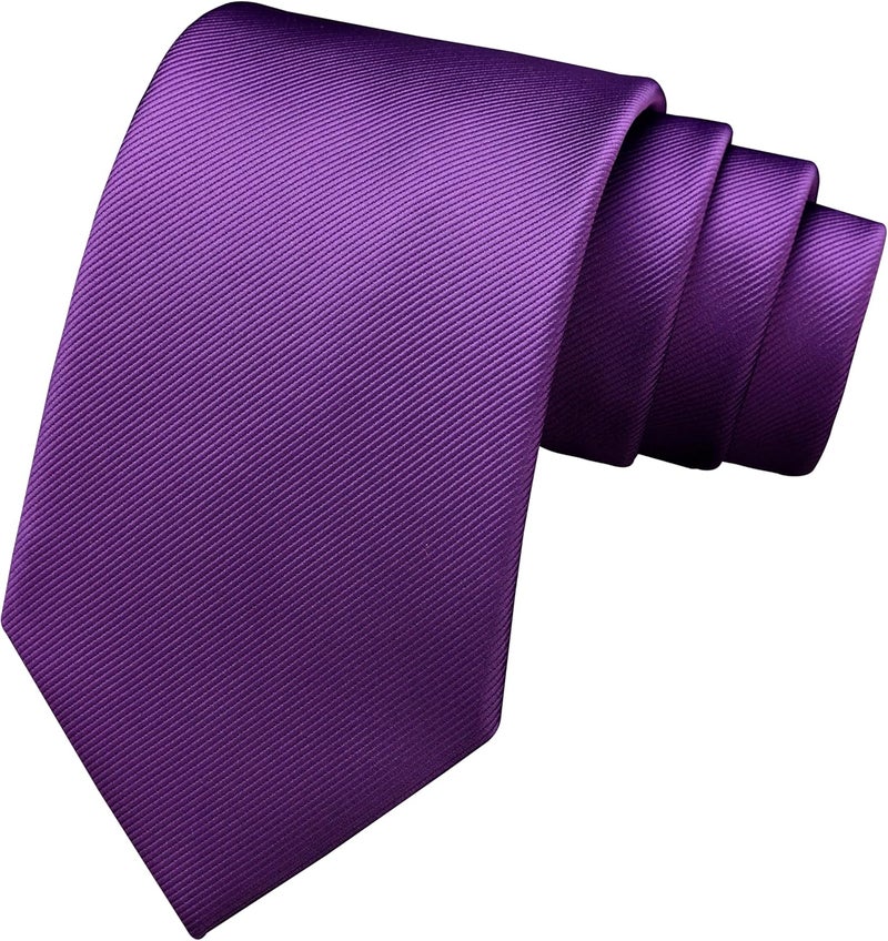 Branduce 63'' XL Tie Mens Extra Long Solid Woven Necktie for Men Big and Tall + Gift Box - Image 1